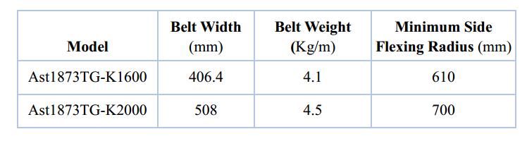 Ast1873TG-K1600 Spiral Belt Ast1873TG-K1600 Spiral Belt