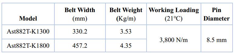 Ast882T Plastic Flat Top Belt